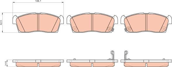 TRW GDB1940 - Brake Pad Set, disc brake www.autospares.lv