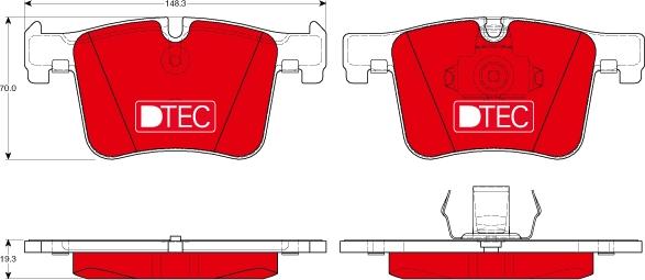 TRW GDB1942DTE - Bremžu uzliku kompl., Disku bremzes www.autospares.lv