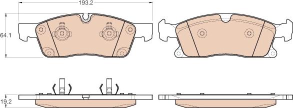 TRW GDB1955 - Тормозные колодки, дисковые, комплект autospares.lv