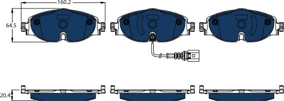 TRW GDB1956BTE - Bremžu uzliku kompl., Disku bremzes www.autospares.lv