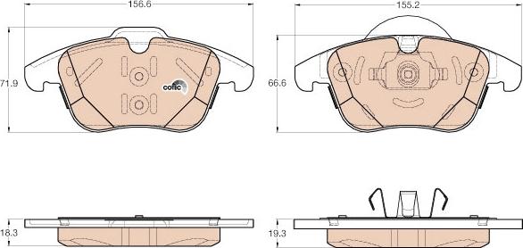 TRW GDB1960 - Тормозные колодки, дисковые, комплект www.autospares.lv