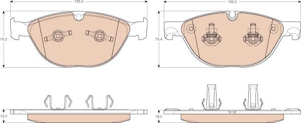 TRW GDB1963 - Bremžu uzliku kompl., Disku bremzes www.autospares.lv