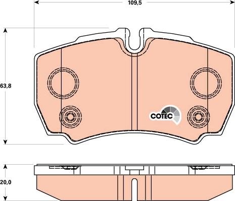 TRW GDB1901 - Brake Pad Set, disc brake www.autospares.lv