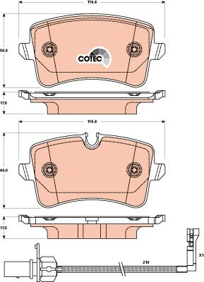 AUDI 4G0 698 451 L - Тормозные колодки, дисковые, комплект www.autospares.lv