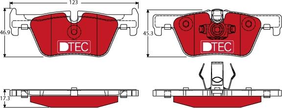 TRW GDB1919DTE - Bremžu uzliku kompl., Disku bremzes www.autospares.lv