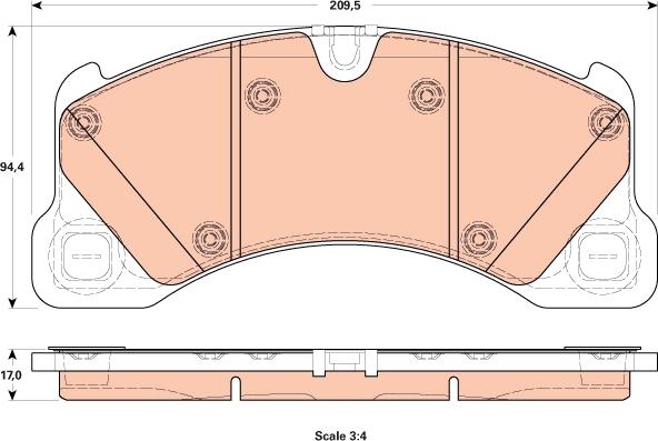 TRW GDB1914 - Bremžu uzliku kompl., Disku bremzes www.autospares.lv