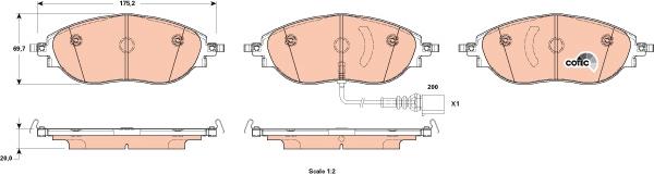 TRW GDB1918 - Brake Pad Set, disc brake www.autospares.lv