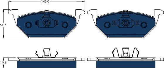 TRW GDB1984BTE - Тормозные колодки, дисковые, комплект www.autospares.lv