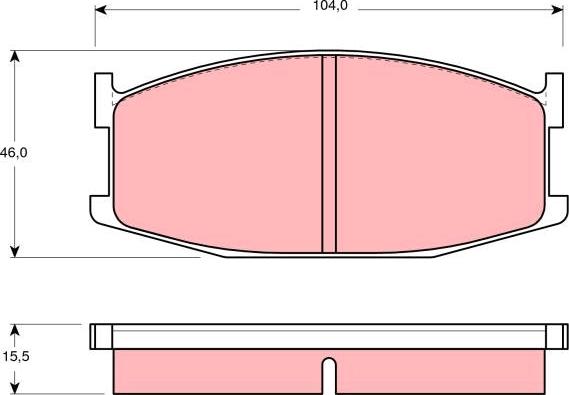 TRW GDB198 - Bremžu uzliku kompl., Disku bremzes www.autospares.lv