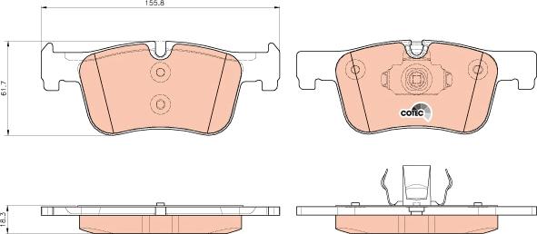 TRW GDB1934 - Bremžu uzliku kompl., Disku bremzes www.autospares.lv