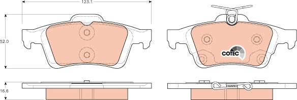 TRW GDB1938 - Brake Pad Set, disc brake www.autospares.lv