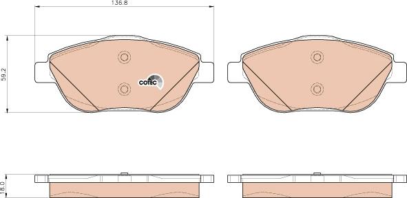 TRW GDB1926 - Тормозные колодки, дисковые, комплект www.autospares.lv