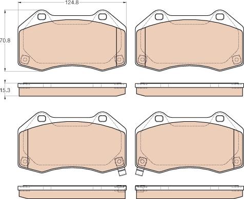 TRW GDB1979 - Brake Pad Set, disc brake www.autospares.lv