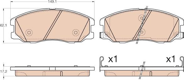 TRW GDB1978 - Тормозные колодки, дисковые, комплект www.autospares.lv