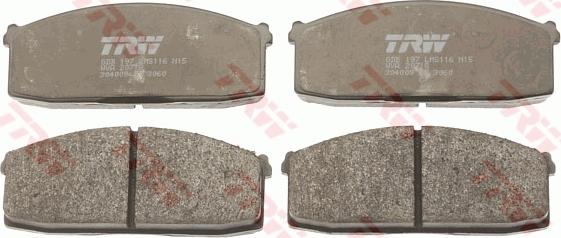 TRW GDB197 - Brake Pad Set, disc brake www.autospares.lv