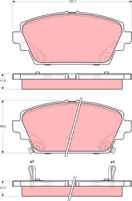 TRW GDB1491 - Bremžu uzliku kompl., Disku bremzes www.autospares.lv