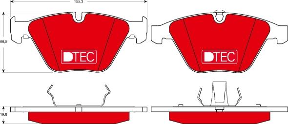 TRW GDB1498DTE - Bremžu uzliku kompl., Disku bremzes www.autospares.lv