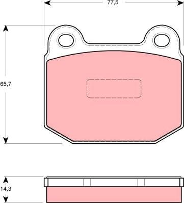 TRW GDB1493 - Brake Pad Set, disc brake www.autospares.lv