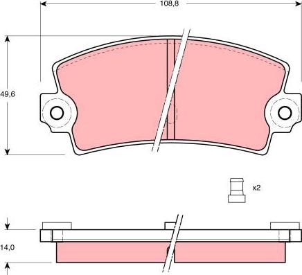 TRW GDB149 - Тормозные колодки, дисковые, комплект www.autospares.lv