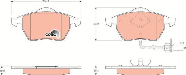 TRW GDB1440 - Brake Pad Set, disc brake www.autospares.lv