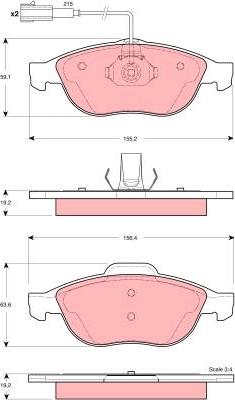 TRW GDB1441 - Brake Pad Set, disc brake www.autospares.lv