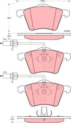 TRW GDB1459 - Brake Pad Set, disc brake www.autospares.lv