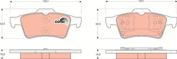 TRW GDB1469 - Brake Pad Set, disc brake www.autospares.lv