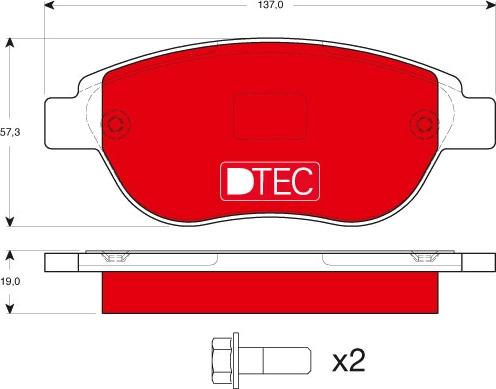 TRW GDB1464DTE - Тормозные колодки, дисковые, комплект www.autospares.lv