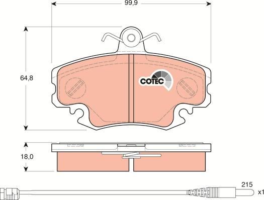 TRW GDB1465 - Bremžu uzliku kompl., Disku bremzes www.autospares.lv