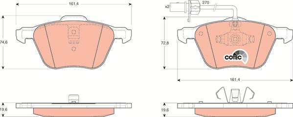 TRW GDB1460 - Bremžu uzliku kompl., Disku bremzes autospares.lv