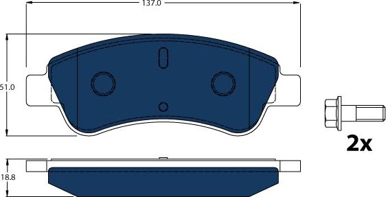 TRW GDB1463BTE - Тормозные колодки, дисковые, комплект www.autospares.lv