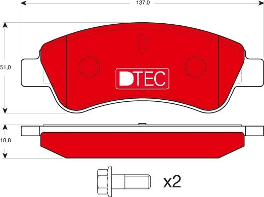 TRW GDB1463DTE - Brake Pad Set, disc brake www.autospares.lv