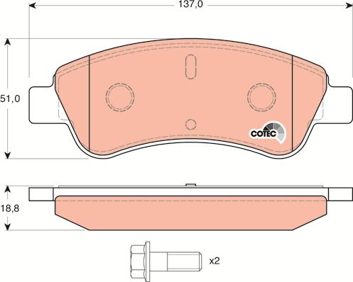 TRW GDB1463 - Bremžu uzliku kompl., Disku bremzes www.autospares.lv