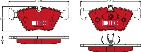 TRW GDB1404DTE - Bremžu uzliku kompl., Disku bremzes www.autospares.lv