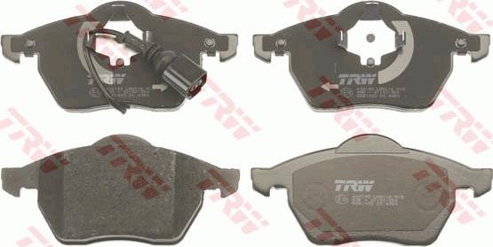 TRW GDB1403 - Тормозные колодки, дисковые, комплект www.autospares.lv