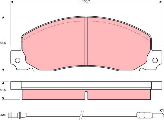 TRW GDB1407 - Bremžu uzliku kompl., Disku bremzes www.autospares.lv