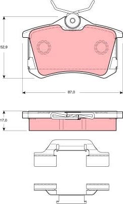 TRW GDB1416 - Bremžu uzliku kompl., Disku bremzes autospares.lv