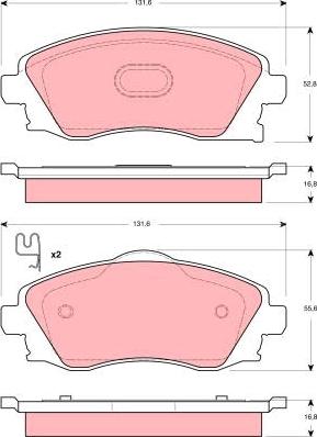 TRW GDB1411 - Brake Pad Set, disc brake www.autospares.lv