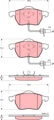 TRW GDB1488 - Brake Pad Set, disc brake www.autospares.lv