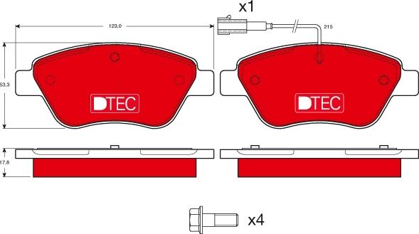 TRW GDB1482DTE - Brake Pad Set, disc brake www.autospares.lv