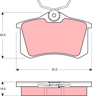 TRW GDB1439 - Тормозные колодки, дисковые, комплект www.autospares.lv