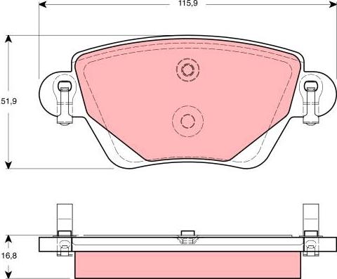 TRW GDB1435 - Brake Pad Set, disc brake www.autospares.lv