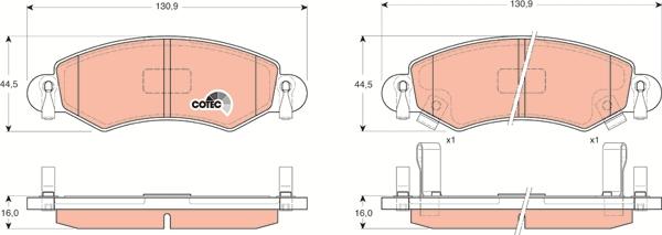 TRW GDB1420 - Тормозные колодки, дисковые, комплект www.autospares.lv