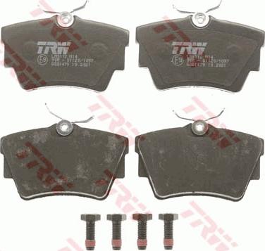 TRW GDB1479 - Тормозные колодки, дисковые, комплект www.autospares.lv