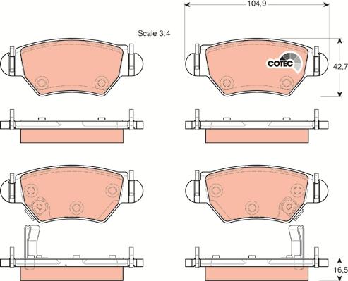 TRW GDB1471 - Bremžu uzliku kompl., Disku bremzes www.autospares.lv