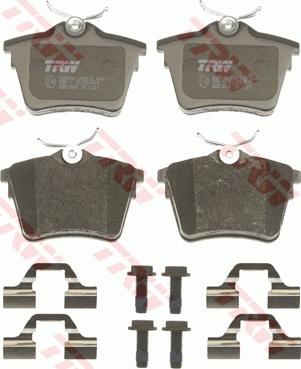 TRW GDB1596 - Brake Pad Set, disc brake www.autospares.lv