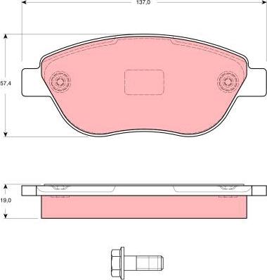 TRW GDB1591 - Brake Pad Set, disc brake www.autospares.lv