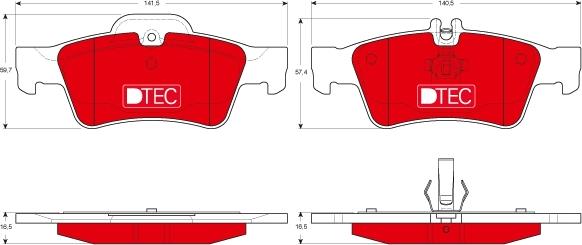 TRW GDB1546DTE - Тормозные колодки, дисковые, комплект www.autospares.lv