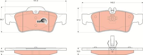 TRW GDB1546 - Bremžu uzliku kompl., Disku bremzes www.autospares.lv