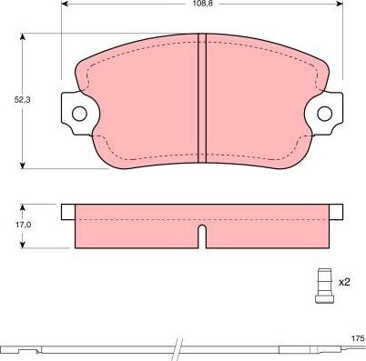 TRW GDB154 - Тормозные колодки, дисковые, комплект www.autospares.lv